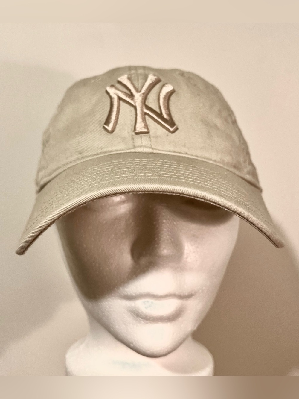 New Era NY Embroidered Tan Baseball Cap Aritzia